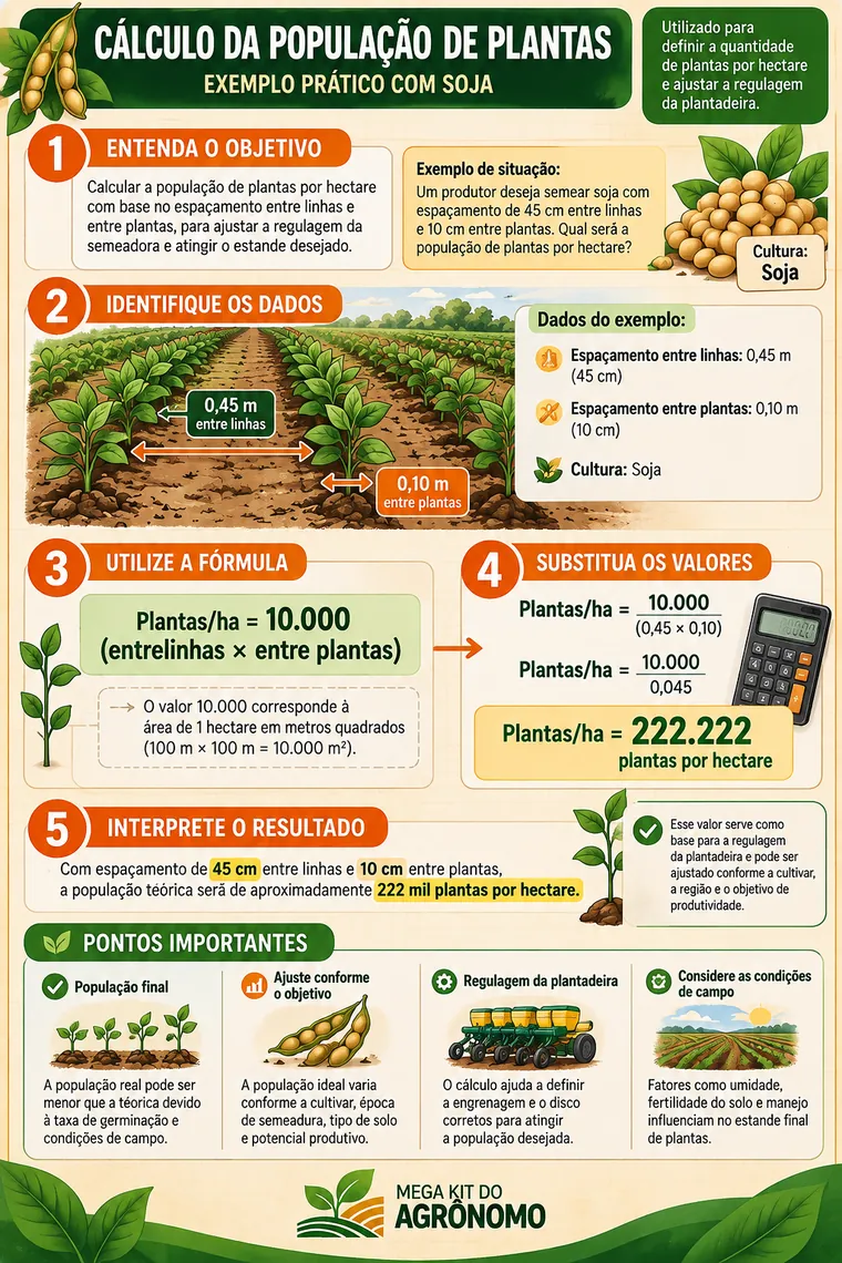 Cálculo da população de plantas